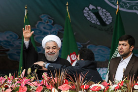 حضور رییس‌جمهور در راهپیمایی ۲۲ بهمن